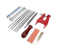 Hztyyier Kit de Limes pour Tronçonneuse, Ensemble D'outils D'affûtage de Tronçonneuse Universel en Acier avec Fonctionnalités D'affûtage Rapide pour Une Utilisation en Extérieur