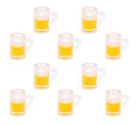Hztyyier Kit de Modèle de Mini Tasse à Bière Durable, Accessoire de Maison de Poupée en Résine écologique pour Maison de Poupée Miniature 1:12, Ensemble de 10 Mini Tasses à Bière (Coupelle