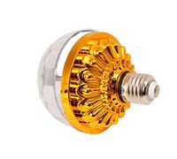 Hztyyier Lampe Rotative Led Polychrome, Abs coloré, Lumière Colorée pour Pièce Intérieure, Lumière Rotative Rvb, Ampoule Flash pour la Maison (Ampoule dorée (6 couleurs))