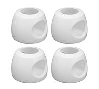 Hztyyier Lot de 4 Cache-boutons de Porte à L'épreuve des Enfants, Design Verrouillable pour la sécurité des Bébés, Installation Facile, Protège des Dangers, Matériau ABS - Blanc