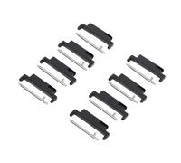 Hztyyier Lot de 4 Paires D'adaptateurs de Bracelet de Montre en Métal, Aiguilles à Dégagement Rapide Tendance pour Montres Connectées, Connecteur de Bracelet de Montre en Métal Noir de