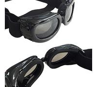 Hztyyier Lunettes pour Chien, Protection, Lunettes de pour Petit Chien, Imperméables, Vent, Réglables, pour Chiots et Petits Animaux de Compagnie (Black)