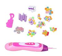Hztyyier Machine à Tresser les Cheveux pour Filles, Ensemble de Jouets de Coiffure pour Enfants avec élastiques et Peigne, Tresse électrique, Design Ergonomique, Rose, à Partir de 6 Ans