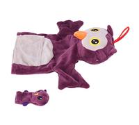 Hztyyier Marionnette à Main en Peluche pour Interaction Parent-Enfant, Marionnette Hibou avec Motifs Lumineux, pour Adultes et Enfants, Idéale pour Les Spectacles et Les Jeux Imaginatifs, Lavable et