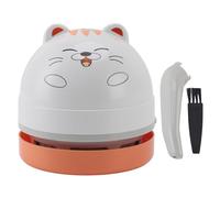 Hztyyier Mini Aspirateur de Bureau de Dessin animé Mignon, Aspirateur de Poussière de Table Portable pour Nettoyer Les Miettes de Poussière, Ordinateur de Voiture avec Brosse de Nettoyage