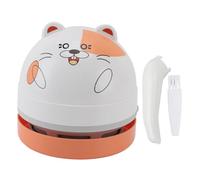 Hztyyier Mini Aspirateur de Bureau de Dessin animé Mignon, Aspirateur de Poussière de Table Portable pour Nettoyer Les Miettes de Poussière, Ordinateur de Voiture avec Brosse de Nettoyage