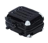 Hztyyier Mini Valise de Voyage en Alliage D'aluminium, Collection Exquise de Maison de Poupée pour Décor de Maison de Poupée 1:12 (Black)