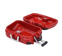Hztyyier Mini Valise de Voyage en Alliage D'aluminium, Collection Exquise de Maison de Poupée pour Décor de Maison de Poupée 1:12 (Rouge)