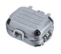 Hztyyier Mini Valise de Voyage en Alliage D'aluminium, Collection Exquise de Maison de Poupée pour Décor de Maison de Poupée 1:12 (Silver)