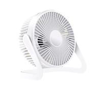 Hztyyier Mini Ventilateur de Bureau USB, Ventilateur de Table Portable, 5 Pales et Moteur Silencieux pour la Maison, le Bureau, la Voiture (WHITE)