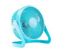Hztyyier Mini Ventilateur de Bureau USB, Ventilateur de Table Portable, 5 Pales et Moteur Silencieux pour la Maison, le Bureau, la Voiture (Bleu)