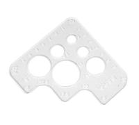 Hztyyier Modèle de Cercle Acrylique Clair, Gabarit d'Angle pour Couture, Outil de Règle à Coudre pour Adulte Débutant (#1)