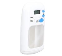 Hztyyier Organisateur électronique de Médicaments avec Rappel chronométré, écran LCD, Rappel de Haute Précision, Essentiel pour les Personnes âgées et les Patients, Blanc, 9 X 5,5 Cm