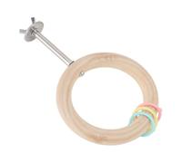 Hztyyier Perchoir Rond pour Cage à Perroquet, Jouet Robuste en Acier Inoxydable Theaceae avec Structure Stable pour Mordiller et Se Reposer.