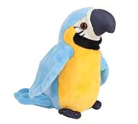Hztyyier Perroquet Électrique en Peluche Parlant, Répète ce Que Vous Dites, Bleu, Jouet Électronique