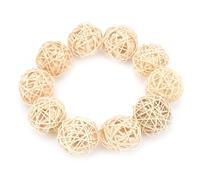 Hztyyier Perroquet Naturel Perruche Jouets à Mâcher Boules de Rotin pour Perruche Perruche Cacatoès Suspendu Bricolage Artisanat(5CM) 10 Pièces Boules de Rotin Bird Toys Bird Toys