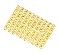 Hztyyier Piano Hinge 100 Mm Matériel 10 Pcs Hinge Strong Yellow Long Strip pour Boîtes en Bois, Armoires, Boîte en Bois Modifiée, Fer de Fer 10 pour Professionnels