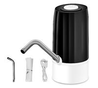 Hztyyier Pompe à Eau électrique Automatique, ABS et Acier Inoxydable, Conception sans Bruit, Batterie Rechargeable 800 MA, Distributeur d'Eau Portable pour la Maison et l'extérieur