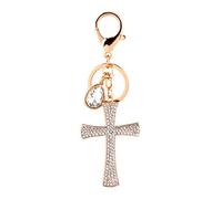 Hztyyier Porte-clés Croix, Cristal Croix Charme Porte-clés Mousseux Croix chrétienne Porte-clés Pendentif