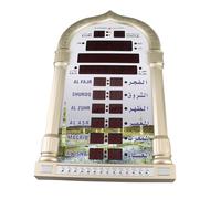 Hztyyier Prière Horloge, Pendule Murale à Mouslin, Réveil Islamique Azan Horloge Calendrier Mural Mosquée Horloge