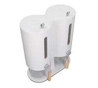 Hztyyier Récipient de Stockage de Riz de 5 Kg, Distributeur de Riz à Double Baril en Matériau HIPS avec Dosage Précis et Conception de Type Presse pour le Stockage des Aliments pour la Maison et les