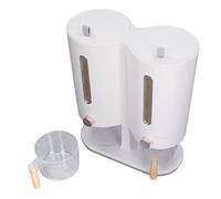 Hztyyier Récipient de Stockage de Riz de 5 Kg, Distributeur de Riz à Double Baril en Matériau HIPS avec Dosage Précis et Conception de Type Presse pour le Stockage des Aliments pour la Maison et les