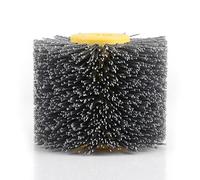 Hztyyier Roue de Polissage, Brosse Métallique Abrasive de 120 Mm de Diamètre avec Machine de Tréfilage électrique pour la Réduction du Grain du Bois