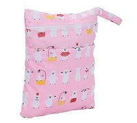 Hztyyier Sac à Couches à Motif Mignon, Sac de Rangement Sec et Humide à Double Fermeture éclair pour Couches Lavables, Pratique pour Les de bébé, de Rangement de de Dessin animé pour Une Utilisation
