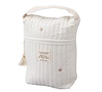 Hztyyier Sac à Couches Mignon brodé matelassé, Sac à Fermeture éclair pour Poussette pour Lingettes de Bouteille, Sucettes pour Les Achats en Plein Air (en Forme d'étoile)