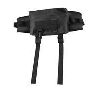 Hztyyier Sac de Matériel de Pêche, Sac de Taille étanche, Sangle Réglable, Banane pour Randonnée en Plein Air, Escalade, Matériau PVC (Black)