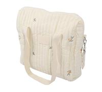 Hztyyier Sac de Rangement pour Poussette, Design Suspendu Peu Encombrant, Sac de Poussette Multifonctionnel pour Un Accès Pratique aux Essentiels, Parents en Déplacement (Olive Beige)