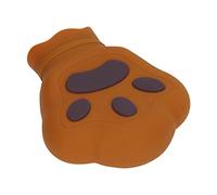 Hztyyier Sac D'eau Chaude en Silicone Ours, Jolie Bouteille Chauffante pour Micro-ondes pour Soulager L'inconfort + Accessoires de Réchauffement D'hiver Portables (brun clair)