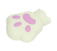 Hztyyier Sac D'eau Chaude en Silicone Ours, Jolie Bouteille Chauffante pour Micro-ondes pour Soulager L'inconfort + Accessoires de Réchauffement D'hiver Portables (Jaune clair)