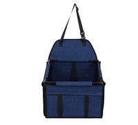 Hztyyier Siège D'auto pour Chien, Siège D'auto Portable Pliable et étanche de Grande capacité pour Animaux de Compagnie avec Tissu Oxford de qualité Supérieure, pour Voyage, Utilisation (Bleu foncé)