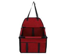 Hztyyier Siège D'auto pour Chien, Siège D'auto Portable Pliable et étanche de Grande capacité pour Animaux de Compagnie avec Tissu Oxford de qualité Supérieure, pour Voyage, Utilisation (Rouge)