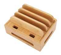 Hztyyier Station de Charge en Bambou, Support Organisateur pour Appareils Numériques et Articles de Bureau for Espace de Travail