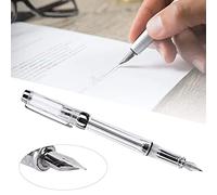 Hztyyier Stylo Plume Métal Transparent, 0.5mm, Grande Capacité, Ergonomique, Fournitures de Bureau