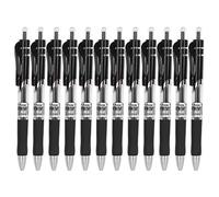 Hztyyier Stylos à Bille Rétractables Gel, 0,5mm, Noir, 12 Pièces, avec Poignée Confort