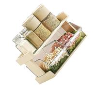 Hztyyier Support de Stockage de Légumes de Cuisine, Matériau PS, Organisateur d'épices Multicouche, Idéal pour la Préparation et Le Stockage des Aliments (2 Niveaux)