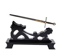 Hztyyier Support pour Katana en Bois Laqué Noir, Présentoir en Forme de Dragon pour Épée de Samouraï