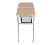 Hztyyier Table de Camping Pliante, Table de Pique-Nique Portable Légère en Alliage D'aluminium avec Hauteur Réglable et Grand Plateau, Idéale pour Les Voyages, la Pêche et la Maison.