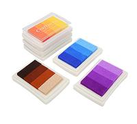 Hztyyier Tampon de Coussinets D'encre Non Basée sur L'eau Tampon de de Couleur Gradient pour L'artisanat, Lavables Vifs pour L'artisanat pour Enfants
