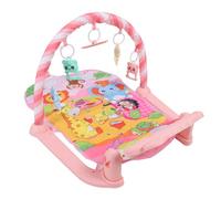 Hztyyier Tapis d'activité de Gymnastique pour bébé avec Base Stable et Antidérapante, Tapis de Jeu Musical Amusant pour Bébés, de Gymnastique Doux et Protecteur pour le Développement Musculaire (Rose)