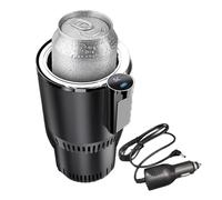 Hztyyier Tasse Chauffante et Refroidisseur de Voiture Pratique, Tasse de Refroidissement et de Chauffage Automatique avec Support de Chargeur de Voiture pour Manuel D'utilisation (BLACK)