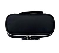 Hztyyier Trousse à Crayons Verrouillable de Grande capacité avec Serrure à Combinaison, Matériau en Toile élégant, Poignée Portable, pour étudiants, Fournitures Scolaires (Black)