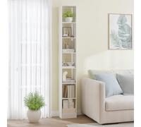 Hzuaneri Bibliothèque, Étagère de Rangement, Meuble, Cube, pour Salon, Bureau, Chambre, Style Scandinave, 24 x 30 x 214 cm, Blanc BC79703X