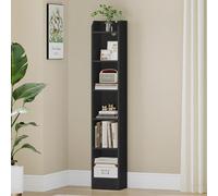 Hzuaneri Bibliothèque, Étagères sur Pied À 6 Niveaux, Bibliothèque de Rangement, Étagère pour Objets de Collection, Panneaux Réglables, pour Salon, Bureau, 24 x 30 x 169,5 cm, Noir BC06904X