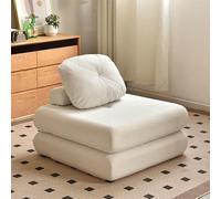 HZWJD Canapé-lit futon en Velours côtelé,canapé Convertible,canapé-lit Pliant Une Place,Matelas Convertible,Fauteuil-lit,Housse Lavable pour Salon et Chambre Off-White