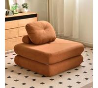 HZWJD Canapé-lit futon en Velours côtelé,canapé Convertible,canapé-lit Pliant Une Place,Matelas Convertible,Fauteuil-lit,Housse Lavable pour Salon et Chambre Caramel