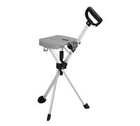 HZWJD Canne De Voyage Légère Et Pliable avec Base en Caoutchouc Antidérapante Transformable en Chaise Trépied pour Seniors Et Adultes Grey